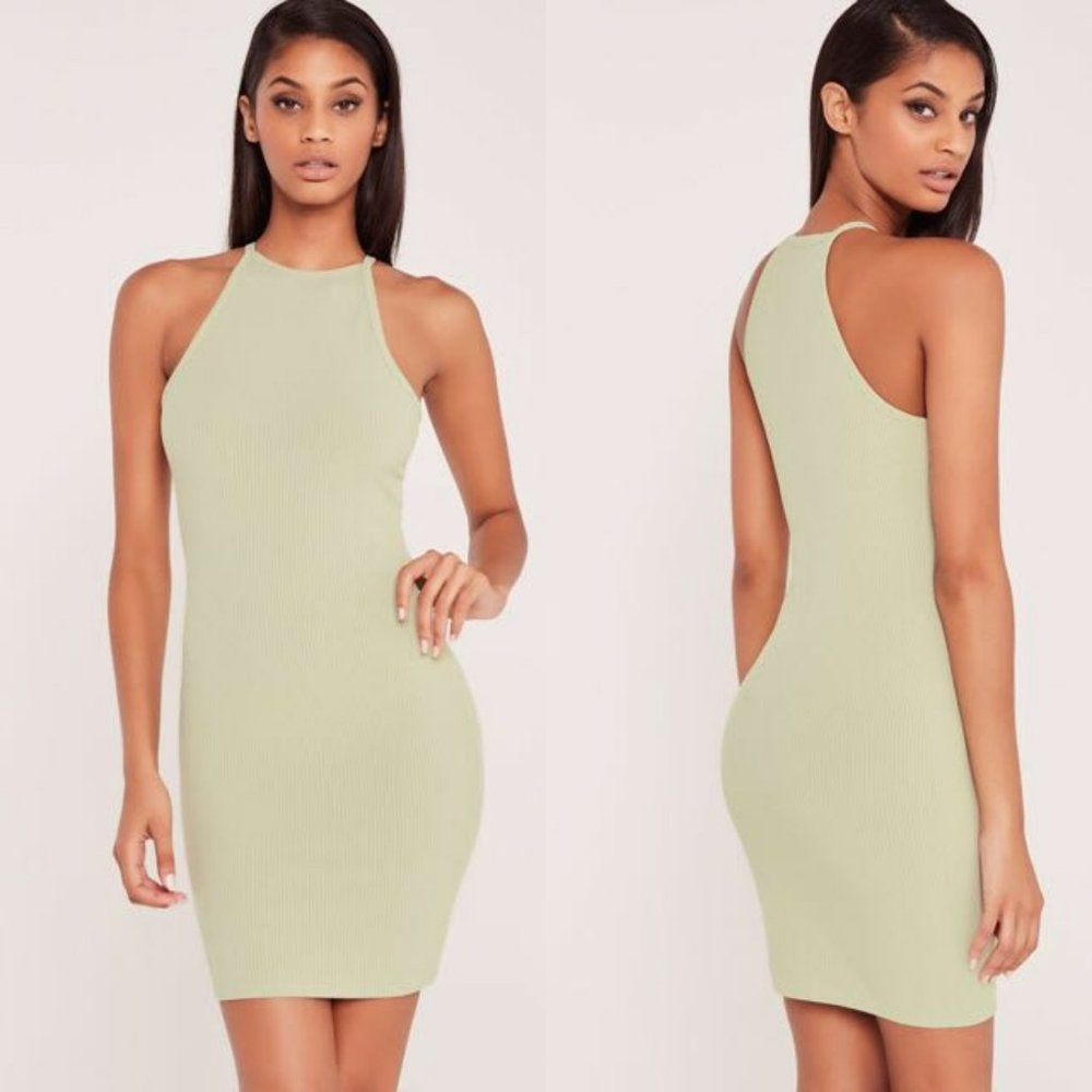 EUC Carli Bybel x Missguided Ribbed Bodycon Dress